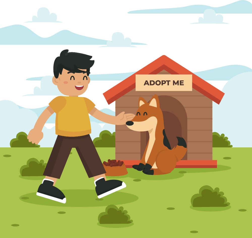 Illustration de l'adoption d'un chien